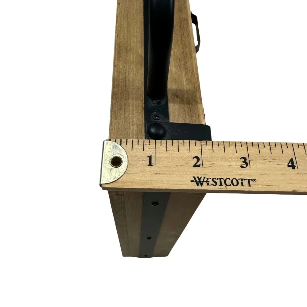 Zest Garden Limited Square‎ Wood Farmhouse Tabletop Clock Roman Numerals 12in